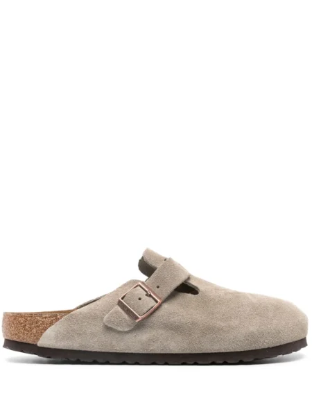 Birkenstock Boston Soft Footbed Suede Taupe (Narrow Fit)