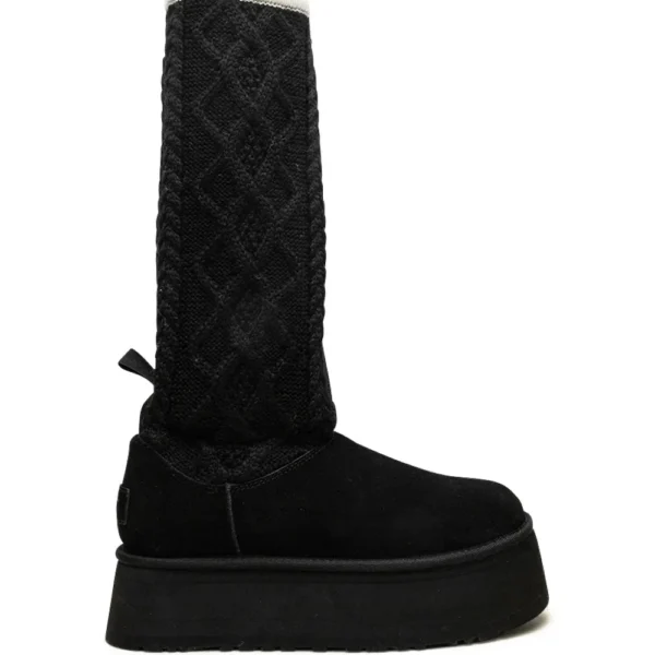 UGG Classic Sweater Letter Boot Black