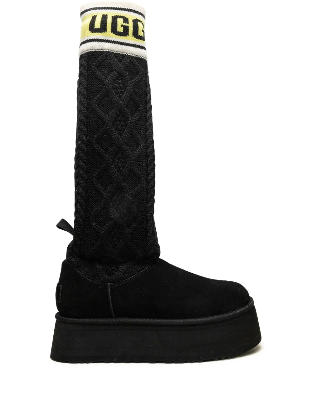 UGG Classic Sweater Letter Boot Black