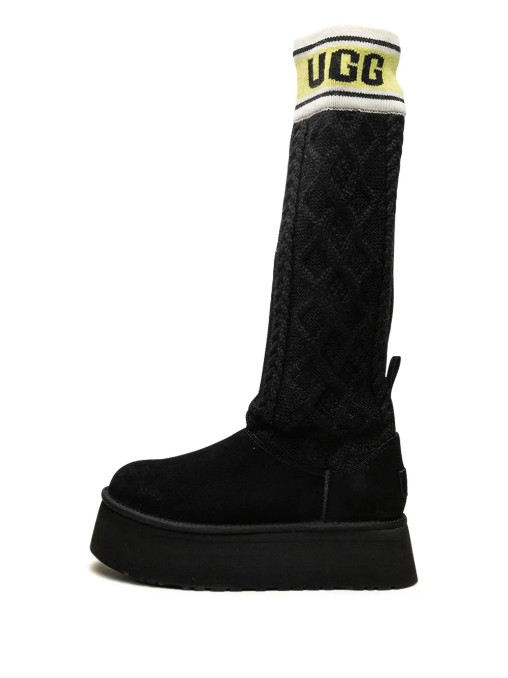 UGG Classic Sweater Letter Boot Black Image 4