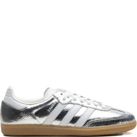 Adidas Samba OG Silver Metallic Cracked Leather