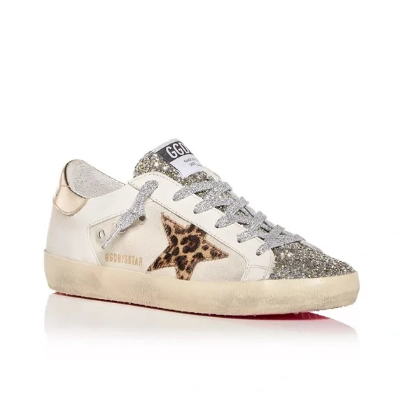 Golden Goose Superstar Glitter Silver Sneakers Image 2