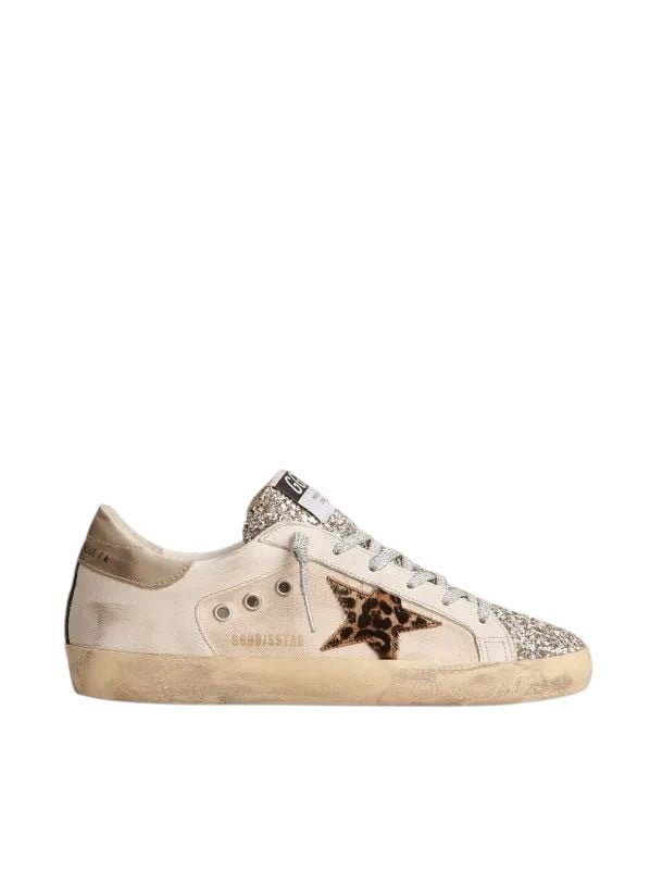Golden Goose Superstar Glitter Silver Sneakers