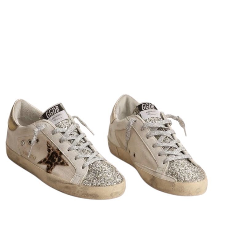 Golden Goose Superstar Glitter Silver Sneakers Image 3