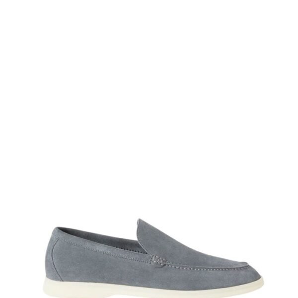 Loro Piana Summer Walk Loafer Suede Frozen Blue