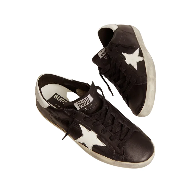 Golden Goose Super Star – Black White Leather Image 2