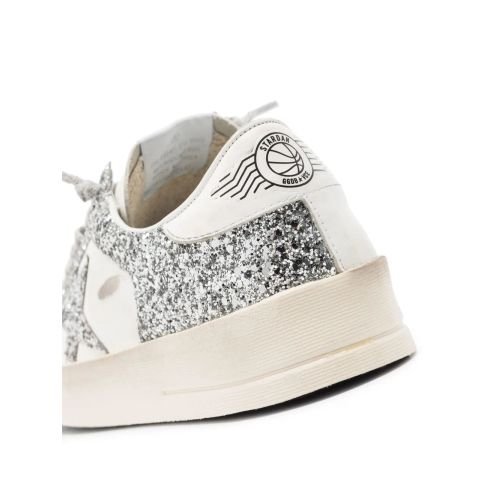 Golden Goose Baskets Stardan Cuir – Blanc Glitter Image 3