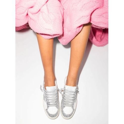 Golden Goose Baskets Stardan Cuir – Blanc Glitter Image 4