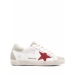 Red Suede Star Grey Heel Tab