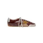 Burgundy Silver Heel Tab