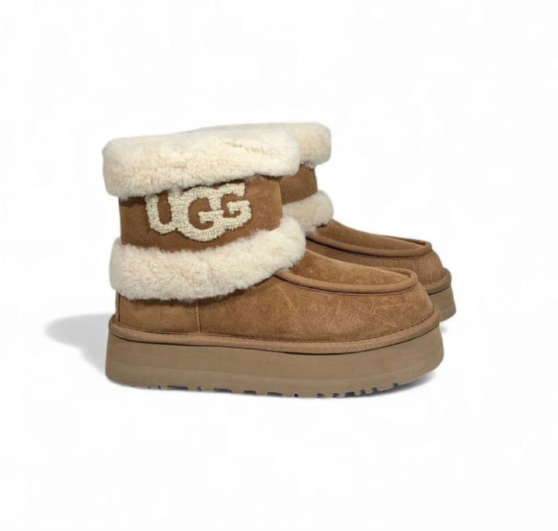 UGG Classic Mini Platform Logo Boot – Chestnut